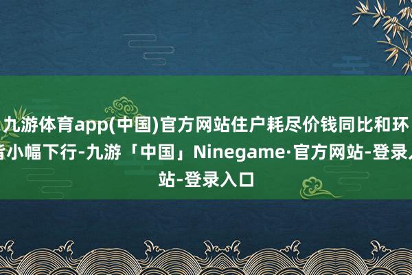 九游体育app(中国)官方网站住户耗尽价钱同比和环比皆小幅下行-九游「中国」Ninegame·官方网站-登录入口