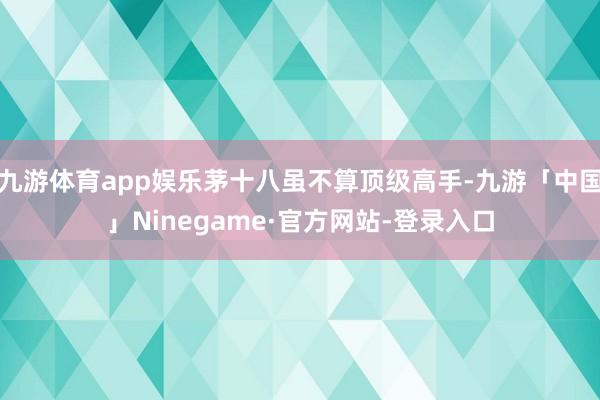 九游体育app娱乐茅十八虽不算顶级高手-九游「中国」Ninegame·官方网站-登录入口
