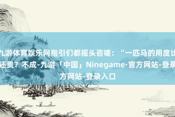 九游体育娱乐网指引们都摇头咨嗟：“一匹马的用度比演员还贵？不成-九游「中国」Ninegame·官方网站-登录入口